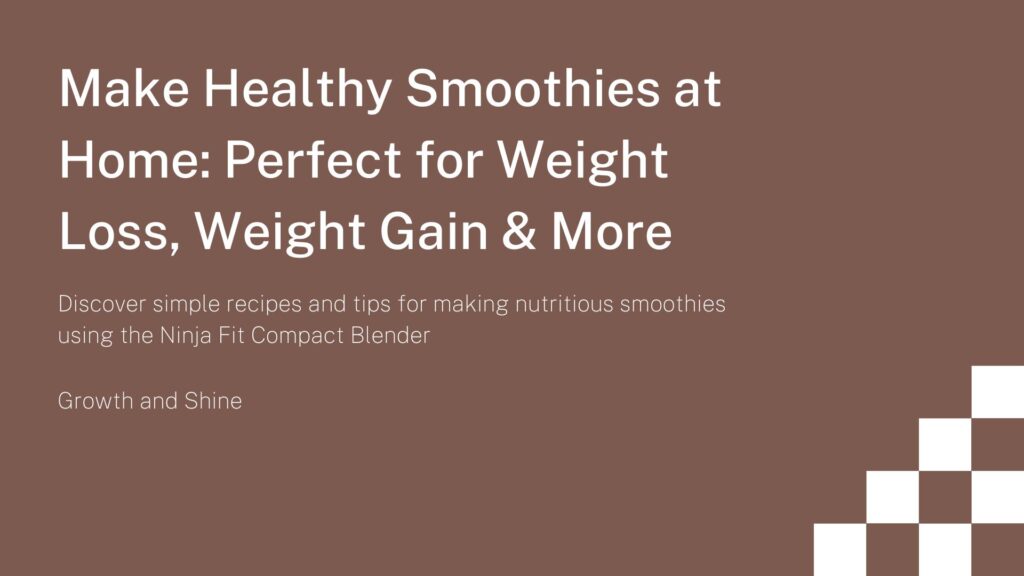 make smoothies at home