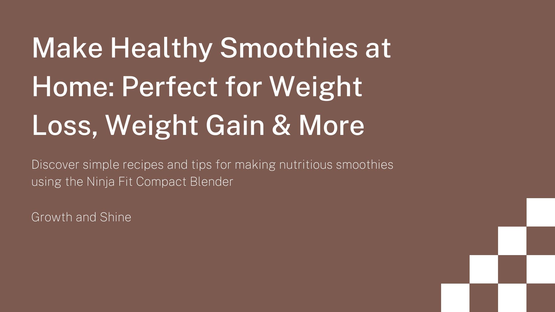 make smoothies at home