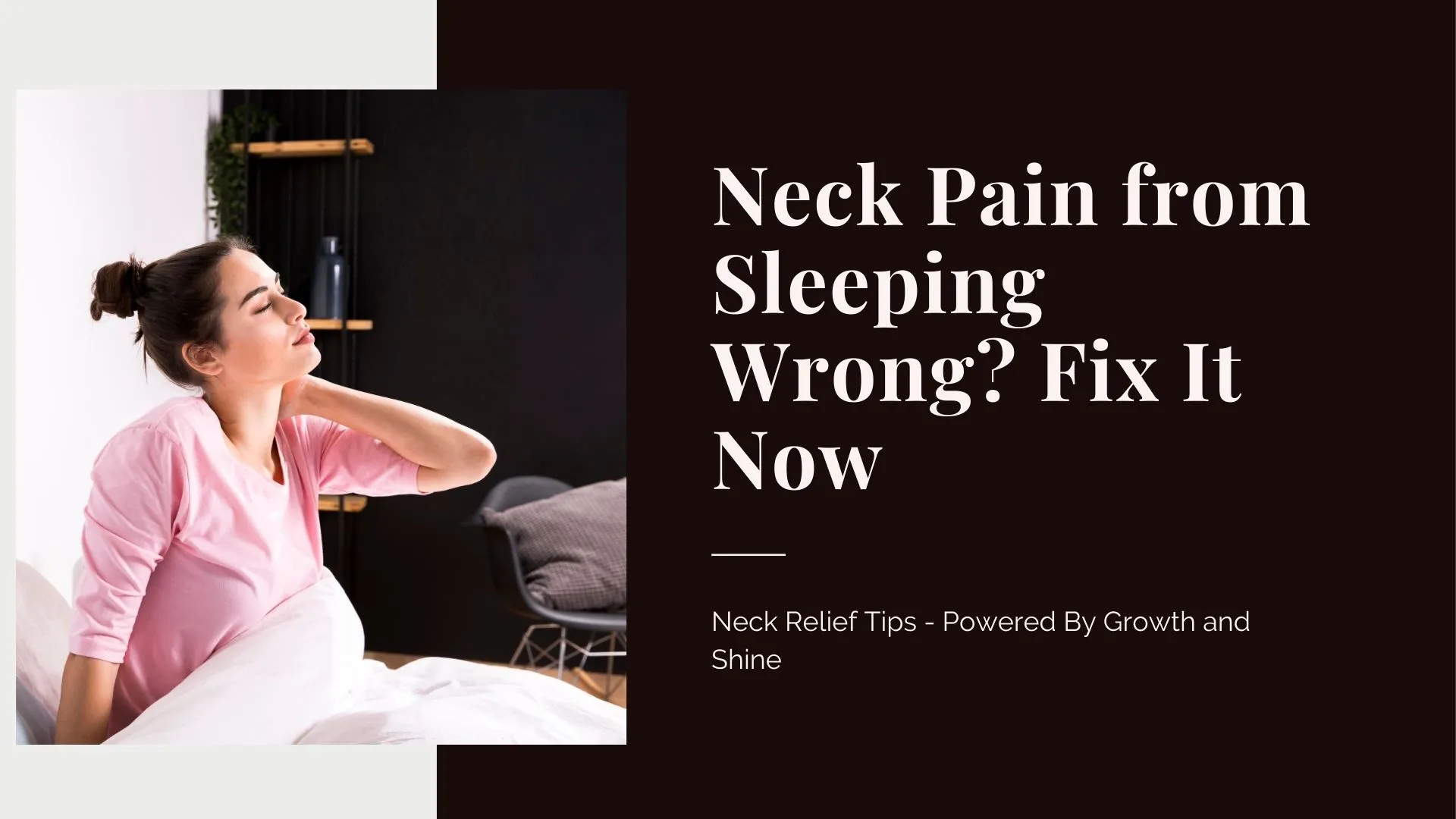 how to relieve neck pain from sleeping wrong